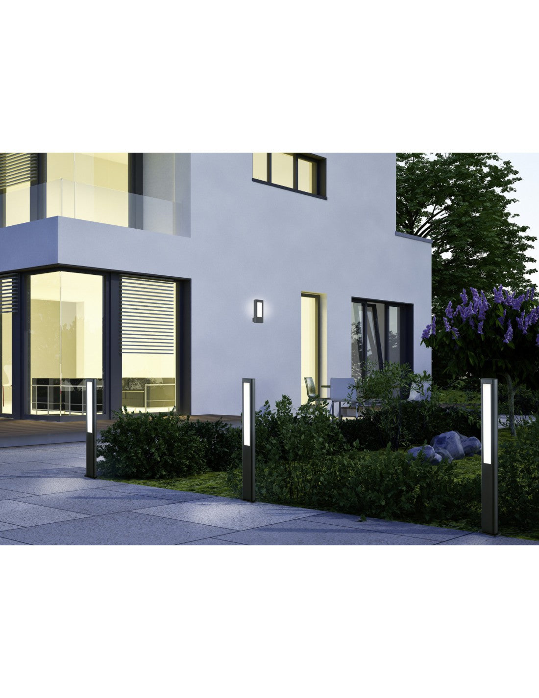 Poteau Extérieur Rhin Led IP54 Anthracite H100 cm Trio Lighting