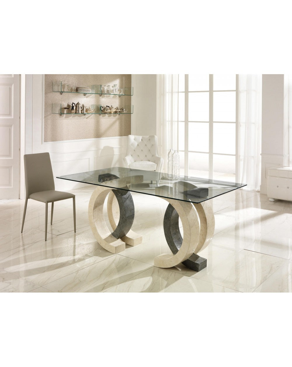 Table fixe 180 x 100 - Transparente - Olimpia