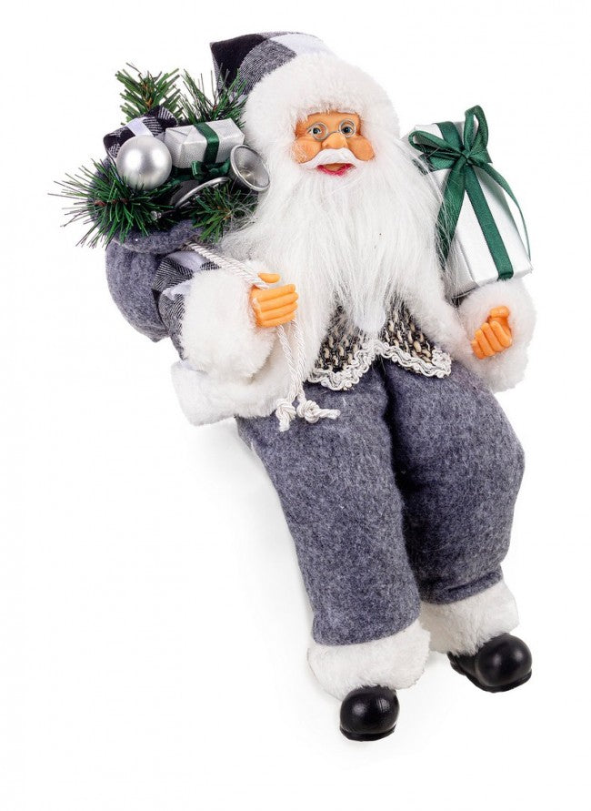 6x Père Noël Elton assis gris