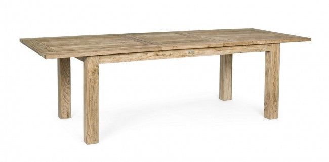 Table d'extérieur rectangulaire en bois de teck FSC 200-260x 100x h 78 cm