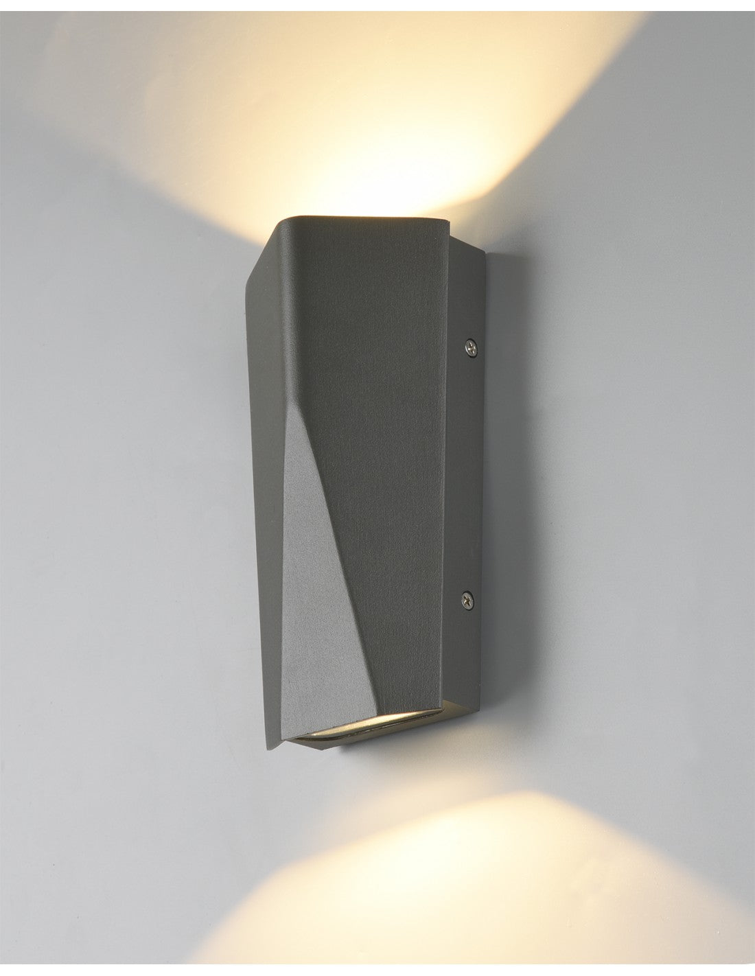 Applique Led Tay IP65 Anthracite Double Lumière Trio Éclairage