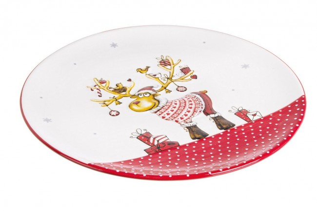 2x assiette drôle de renne