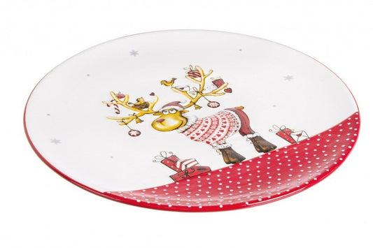 2x assiette drôle de renne