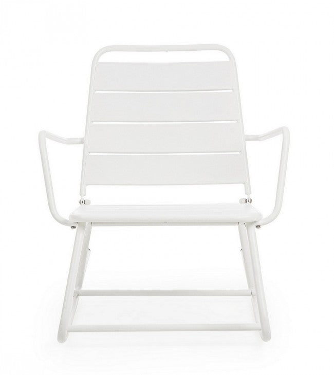 Fauteuil à bascule blanc Bizzotto Lillian
