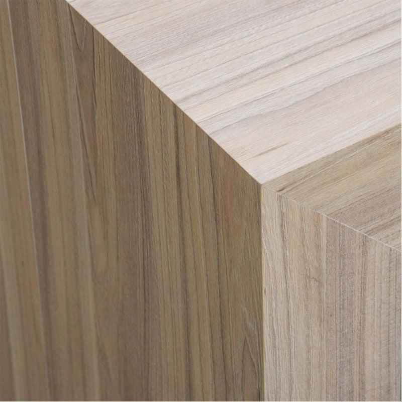 Table console extensible avec structure pliante, finition orme, 90x50-300 cm
