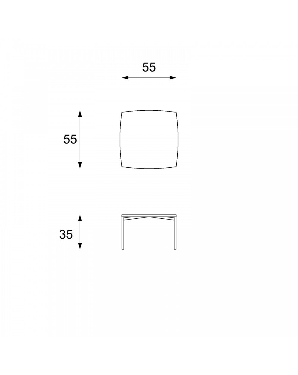 Table basse 45 x 45 x 45h - Lierre