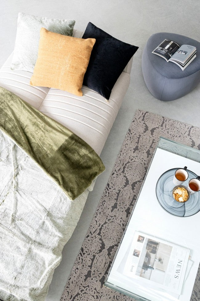 Tapis Delhi gris 200 x 300 cm