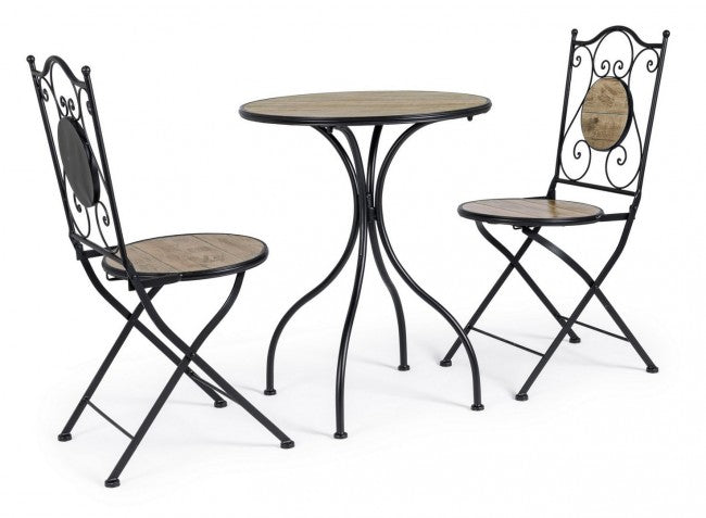 Ensemble de 3 tables pliantes et 2 chaises Kansas