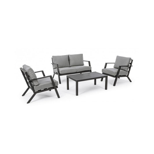 Ensemble de salon de jardin anthracite 4 pièces YK13