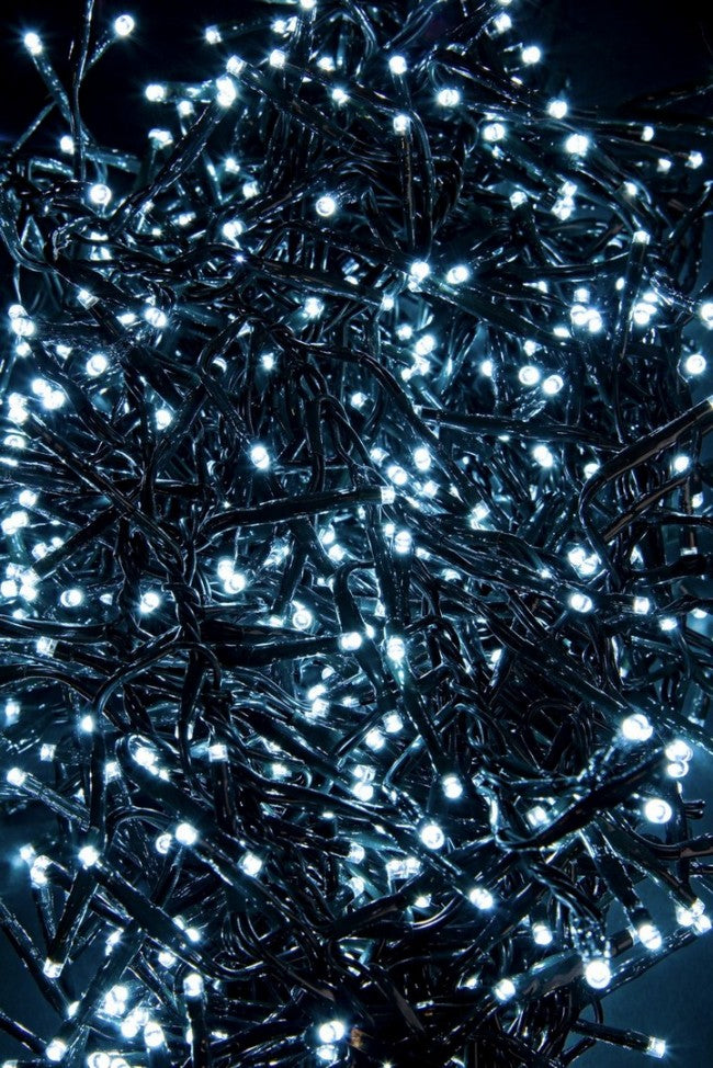 6x Cluster768L Blanc 3Mm Fil Vert IP44