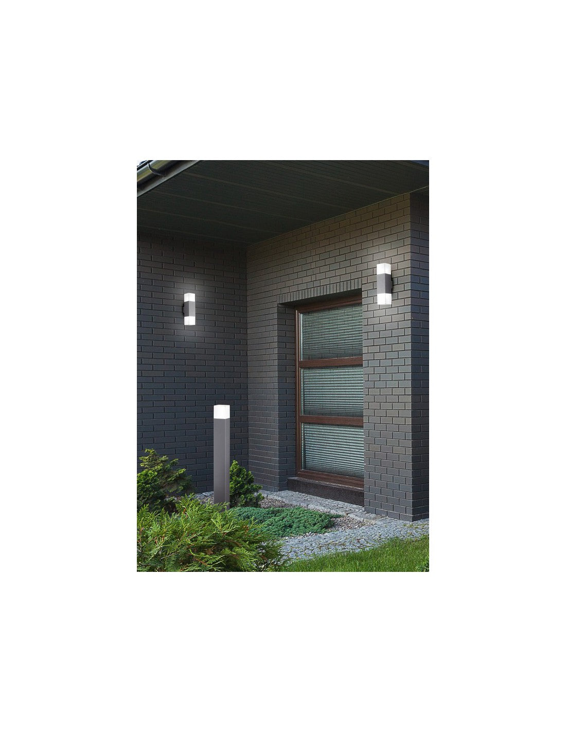 Applique extérieure à double lumière LED Hudson Aluminium Trio Lighting