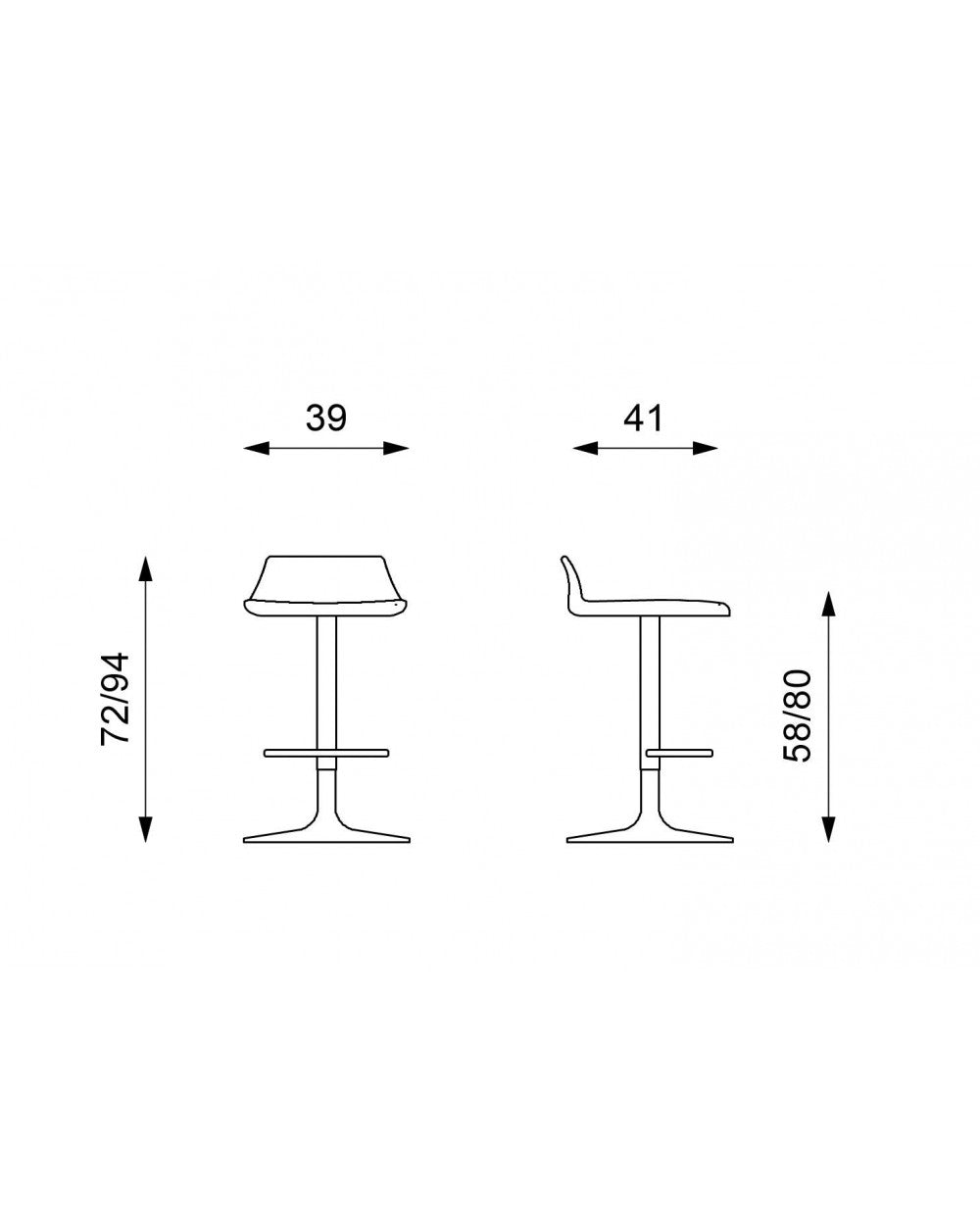 Tabouret en polypropylène - Fred