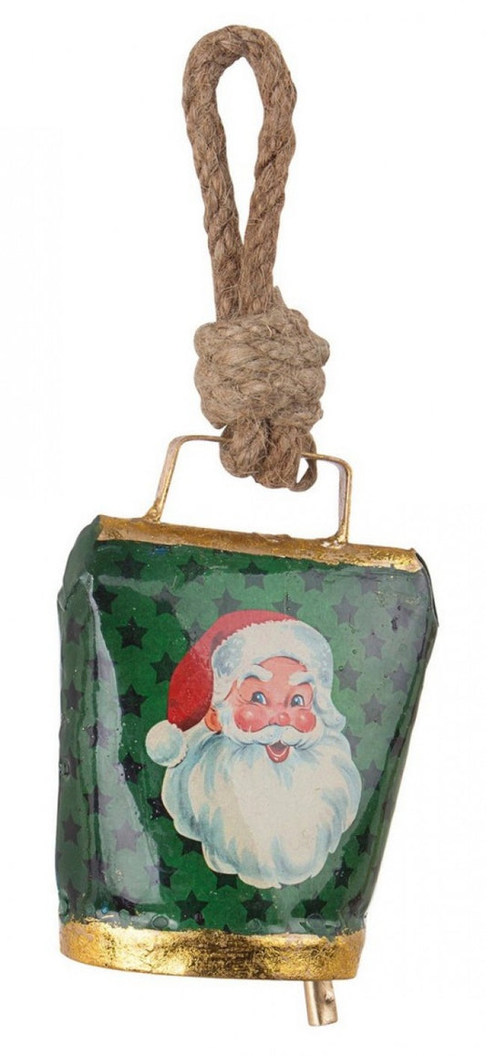 12x Pendentif cloche de Père Noël vert Wendi