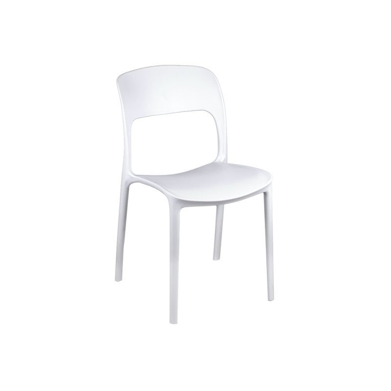 Chaise de jardin Risto en polypropylène blanc 47X52X H83 Cm
