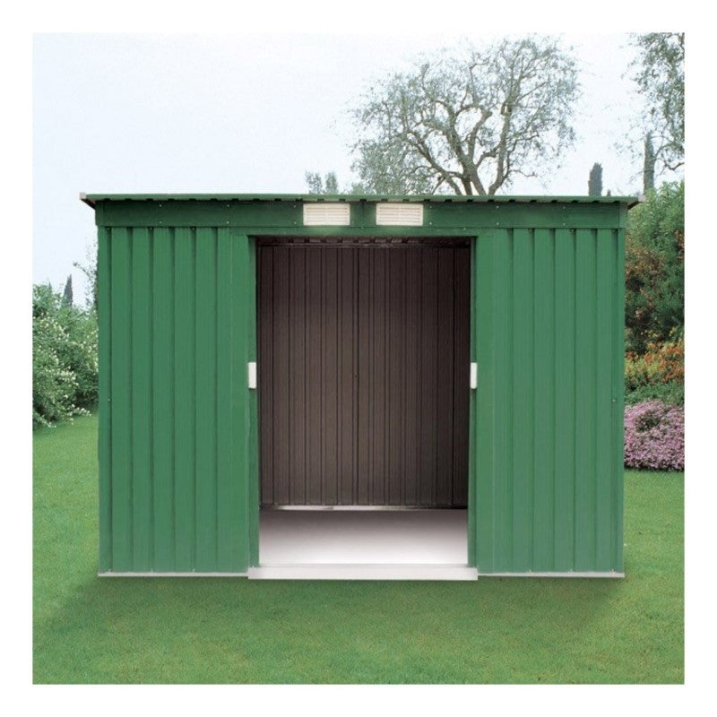 Cabane de jardin en métal MAISONETTE verte 121x194x h181 cm