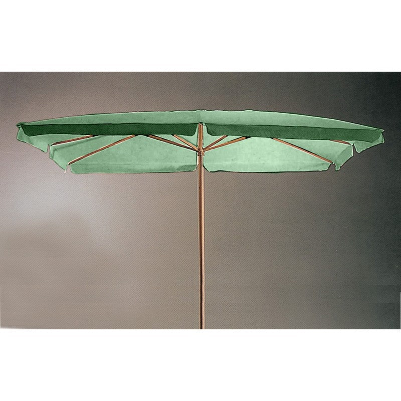 Parasol de jardin en bois vert 200 x 300 cm