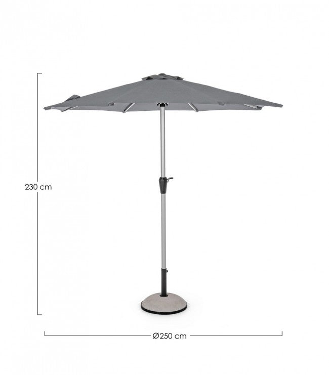 Parasol de jardin gris Vienna 2,5 m