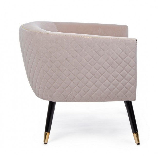 Fauteuil rembourré de style ambiance beige