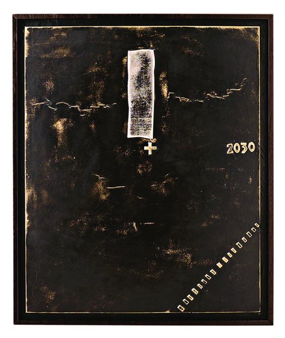 Huile sur toile multicolore et châssis bois 100x120 cm