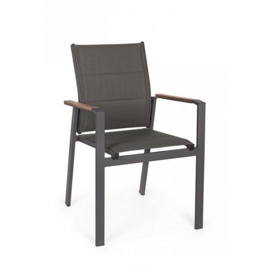 Chaise d'extérieur Kubik en aluminium anthracite