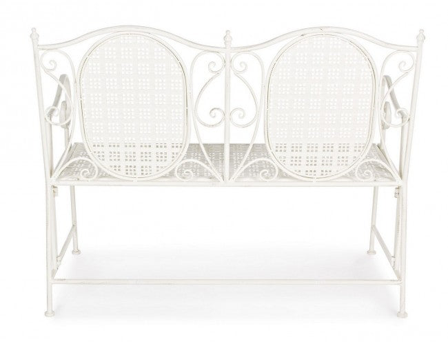 Banquette pliante deux places en acier Bianca EMILY 115x60x h92 cm