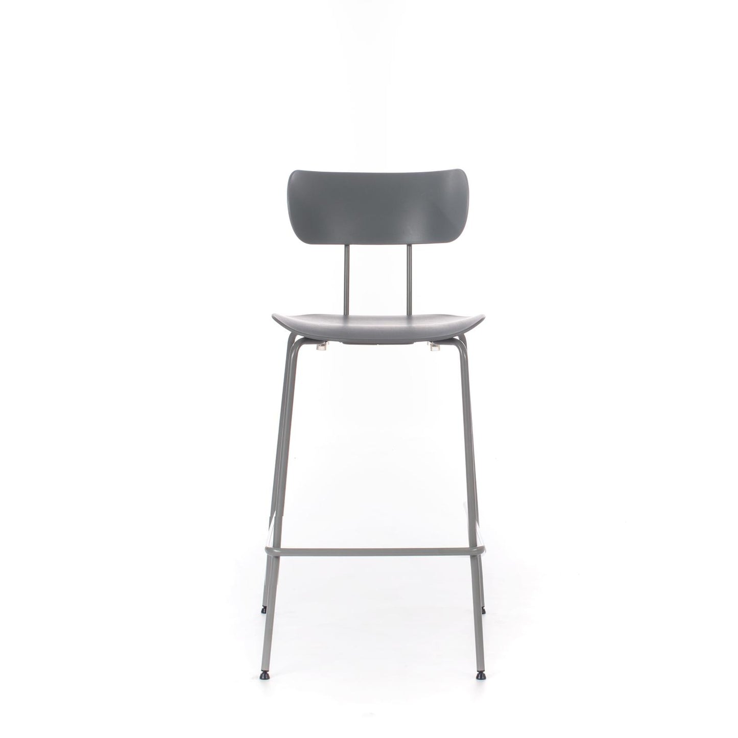 4x Tabouret en polypropylène avec assise grise