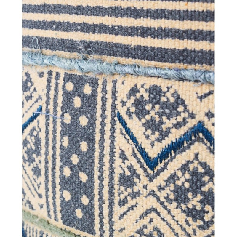 Pouf en coton style ethnique TILAK Snorkel diamètre 50x h35 cm