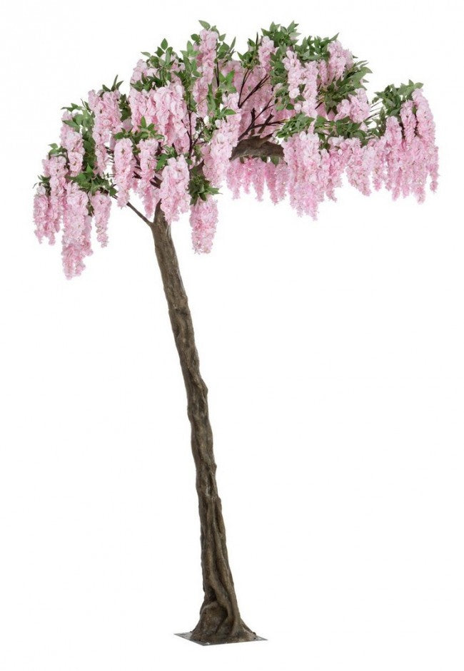 Arbre glycine rose artificiel h320 cm