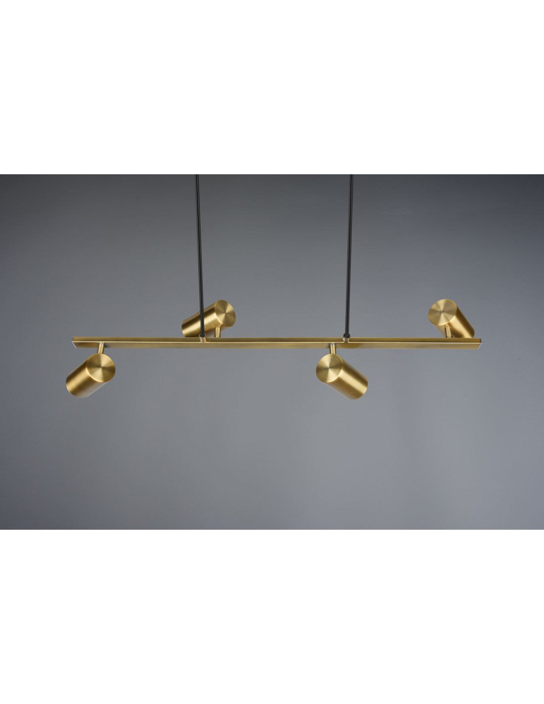 Suspension 4 Spots GU10 Orientables Marley Laiton Vieilli Trio Éclairage