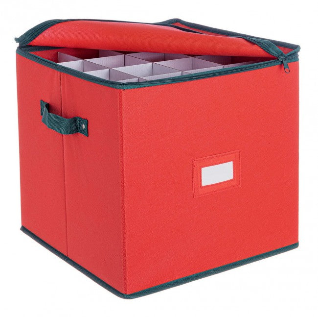 6x Conteneur Sphères de Noël Qu Rouge 27P D100