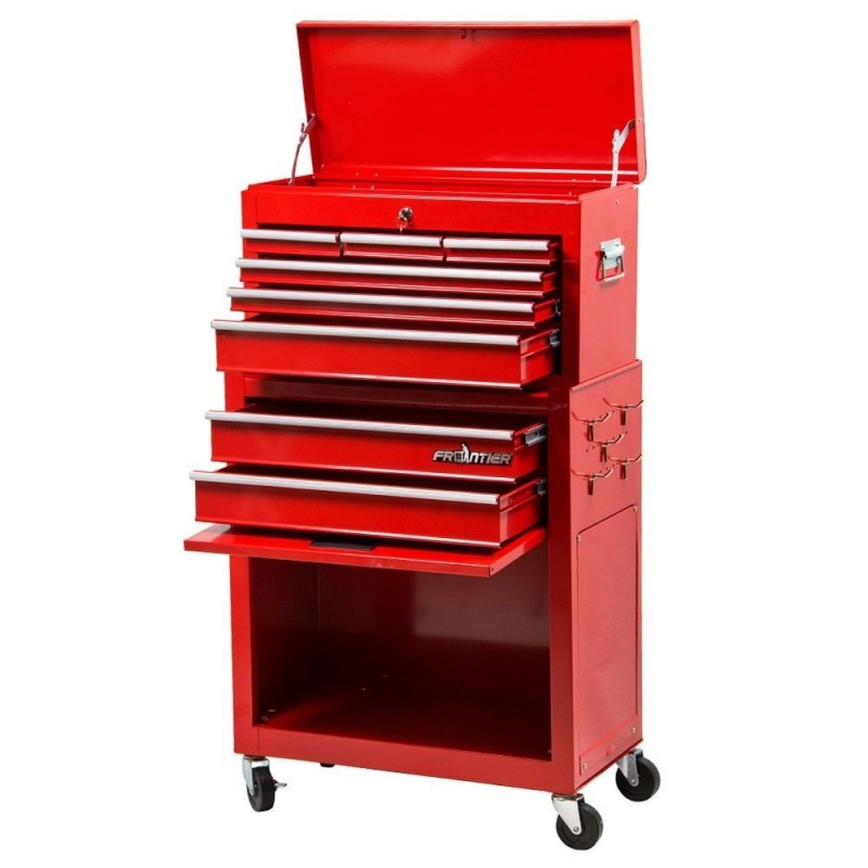 Coffre à outils d'atelier 2 en 1 rouge XTB220