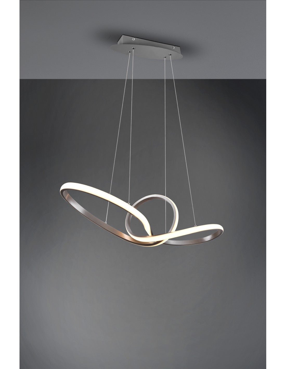 Sansa Suspension Led 28w Dimmable Nickel L80 cm Trio Lighting