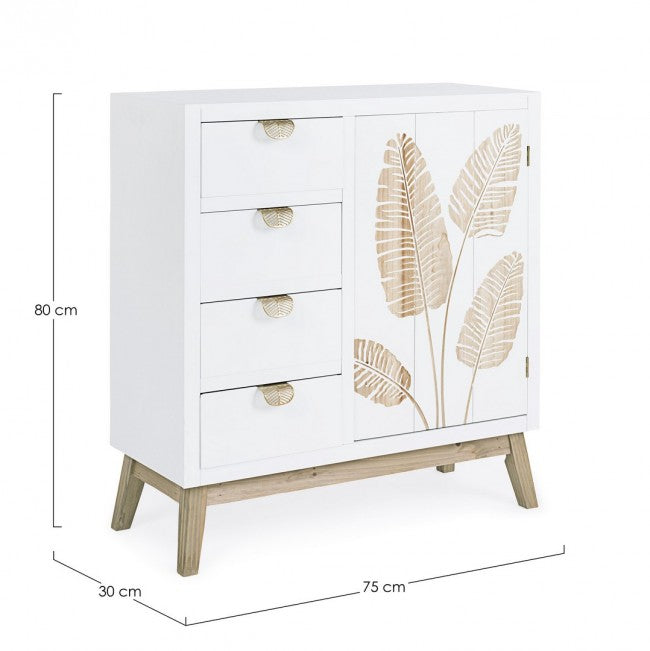 Buffet Folium 1 porte 4 tiroirs 75x30x80h cm