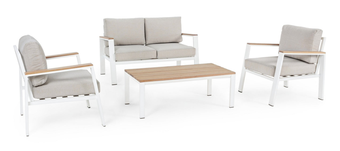 Ensemble de salon de jardin Belmar blanc