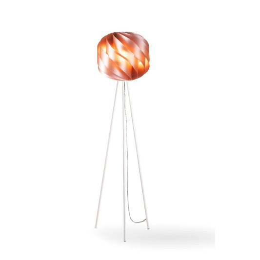 Lampadaire trépied en métal cuivré cm. 40 x 163 heures