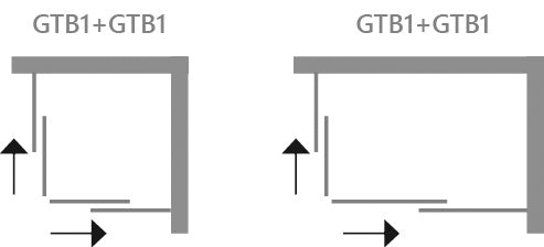Côté douche d'angle Essential Crystal - 98-100 cm / Ouverture 39 cm