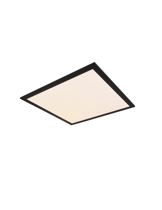 Plafonnier carré moderne à applique LED, variateur 18w Alpha Titanio Trio Lighting
