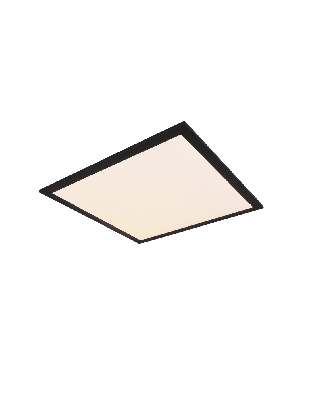 Plafonnier carré moderne à applique LED, variateur 18w Alpha Titanio Trio Lighting