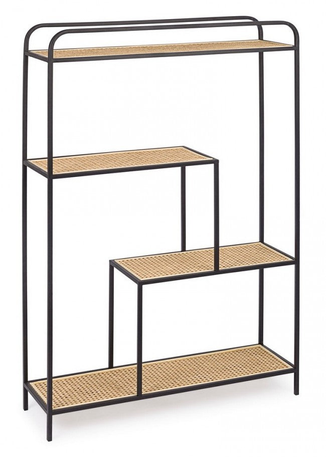 Bibliothèque de forme en acier à quatre étagères Anthracite ELYOT 85,5x25,5x h131 cm