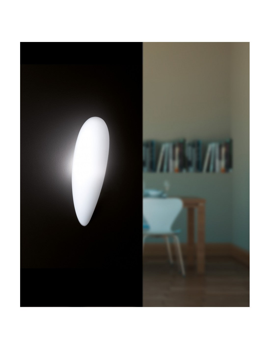 Applique Verre Opalin Blanc 1xE27 Toulon Drop Trio Lighting