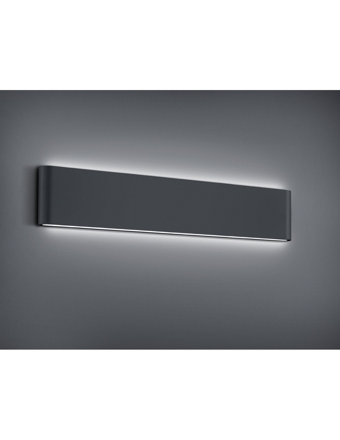 Thames II Applique Rectangulaire Led Double Lumière IP54 Anthracite L46 cm Trio Lighting