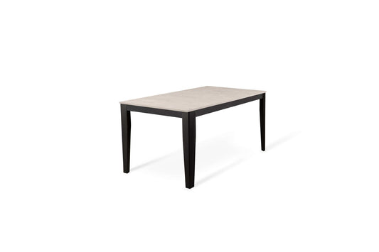 Table extensible en béton noir-blanc 90 cm x 156-316 cm H. 76 cm