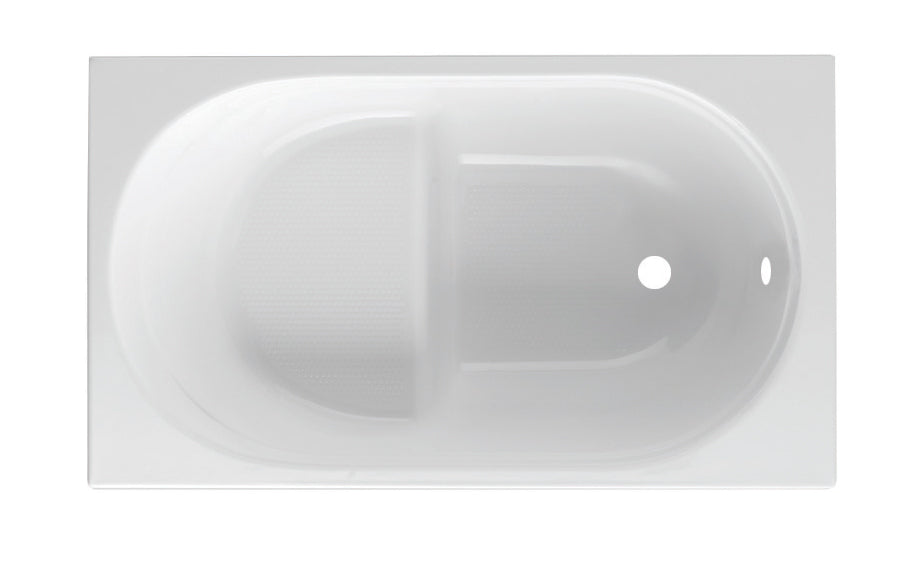 Coque de baignoire rectangulaire mod. Rubino avec assise - 120x70 cm sans panneau