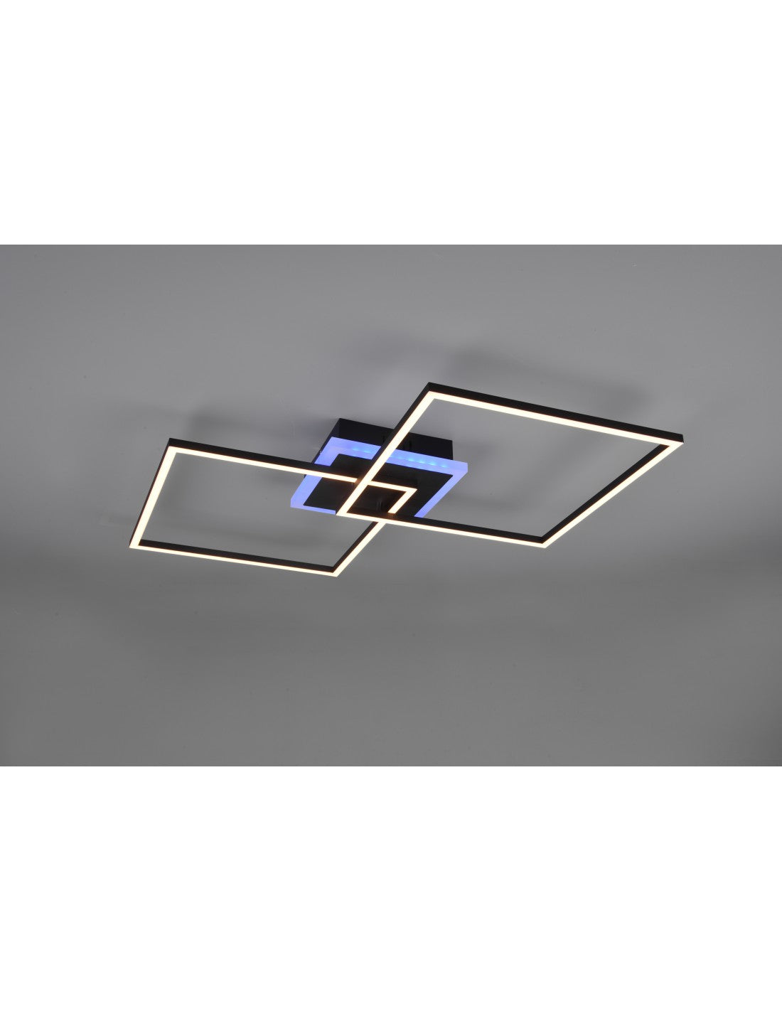 Plafonnier Carré Arribo Noir LED Dimmable Rgbw Trio Lighting