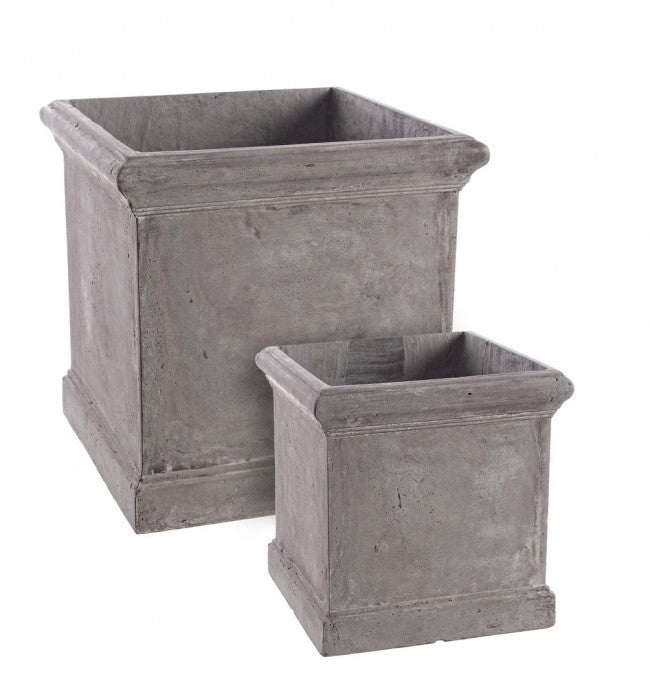 Set2 P.Cement Qu Vase Gris