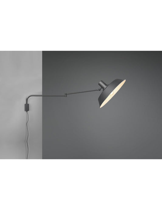 Applique 1xE27 Boler Noir Orientable L35 cm Trio Lighting