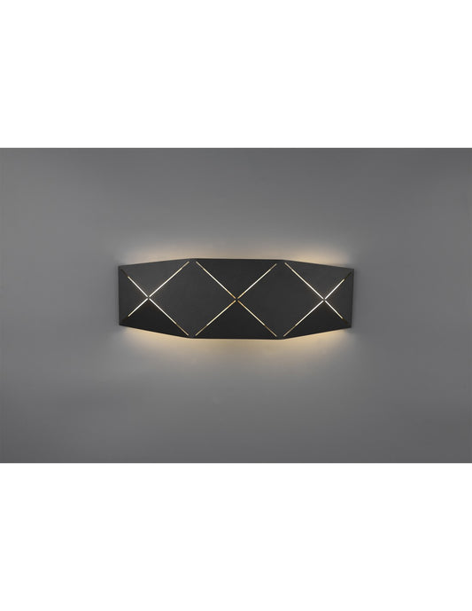 Applique LED rectangulaire Zandor Noir L40 cm Trio Lighting