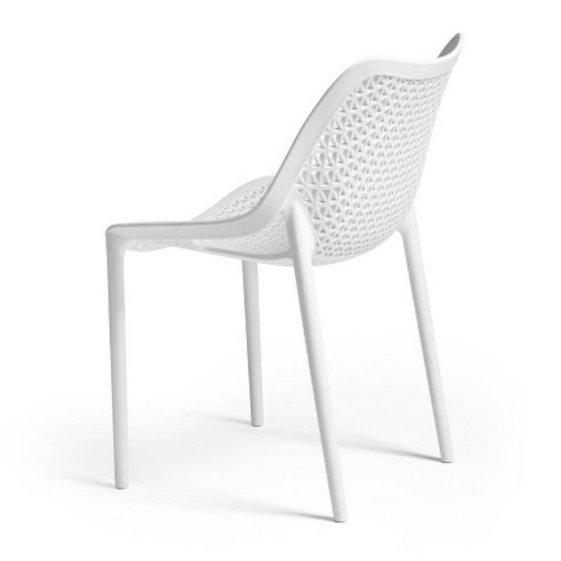 Chaise en polypropylène BILROS blanche 60x50x h82 cm