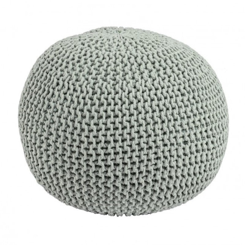 Pouf tressé menthe Bizzotto 80 cm