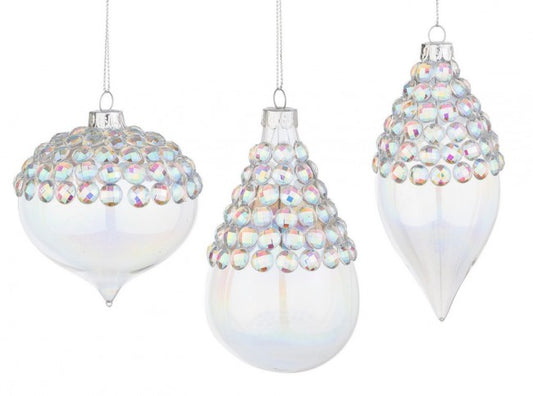 12x Pendentif Bijou Vt Irisé Ass3